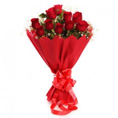 Elegant Red Roses Bouquet – Roses – Flowers By Types – Flowers