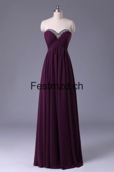 Traube Herzausschnitt Chiffon Abiballkleider – Festmzd.ch