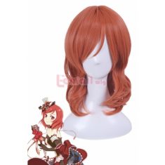 LoveLive! Nishikino Maki Medium Long Synthetic Hair Curly Pink Brown Cosplay Wigs – L-emai ...