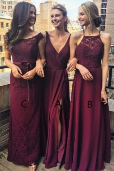 A Line Floor Length Sleeveless Appliques Beading Cheap Bridesmaid Dresses – Ombreprom