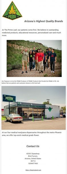 At The Prime Leaf, our patients come first. We believe in outstanding medicinal products, educat ...