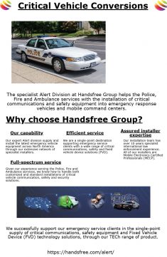 The specialist Alert Division at Handsfree Group helps the Police, Fire and Ambulance services w ...