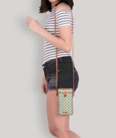 Ethnic Embroidery Tan Mobile Sling – Elaven