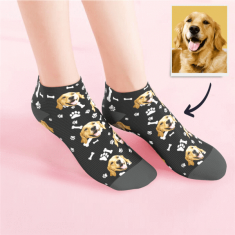 Custom Low cut Ankle Socks – Dog Socks/Pet Socks/Pup Socks – MyPhotoSocks