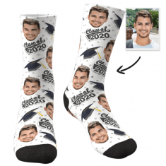 Custom Grad Photo Socks(Dots) – Funny Face Socks – MyPhotoSocks