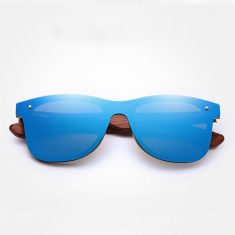 Natural Bamboon Sunglasses Square For Men/Woman – Blue – EyeWearShop
