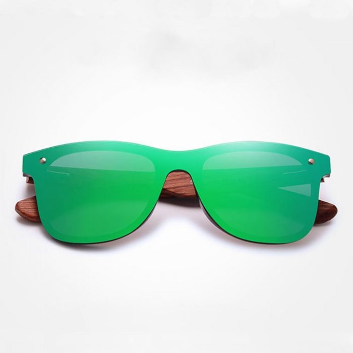 Natural Bamboon Sunglasses Square Wood For Men/Woman – Green – EyeWearShop