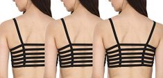 BEYOND BEAUTY 6 Strap Padded Trio Combo Bra(Removable Pads) Size:Free 28 to 34