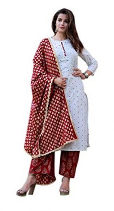 Bagda Fashion Women’s Cotton & Rayon Salwar Suit