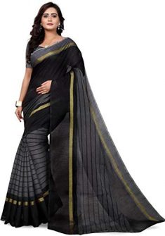 Calendar Women’s Georgette Saree With Blouse Piece