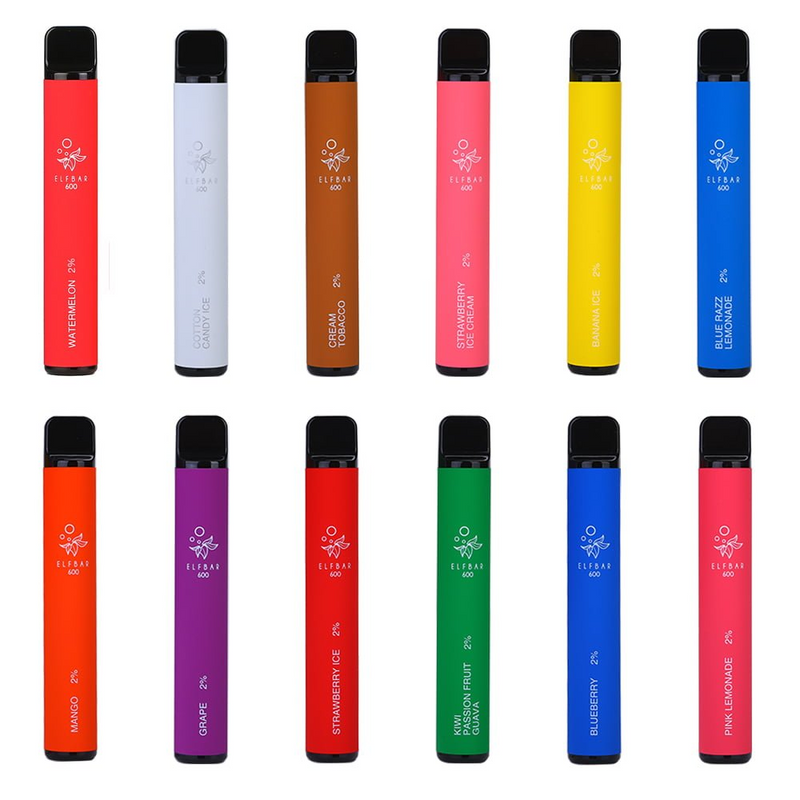 ELF BAR 600 Puffs Disposable Vape – From£3.7