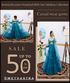 Buy Long Casual Wear Gown For Women Online