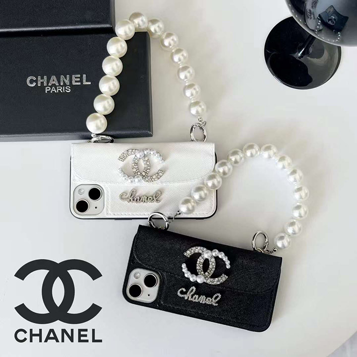 高級 Chanel ブランド iphone15 ケース スマホショルダー パールチェーン おしゃれ シャネル アイホン1 ...