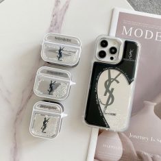 サンローラン iphone15携帯ケース ハート キラキラ ミラー 付き おしゃれ-Cutezaka