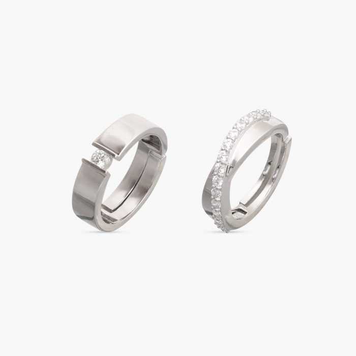 Elegant Silver Rings for Couples